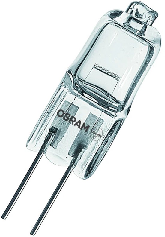 Osram halogeenlamp met G4 fitting, 10W, zeer warm wit licht.