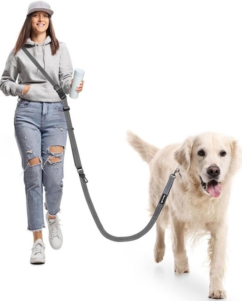 Handsfree Hondenriem Verstelbaar en Reflecterend voor Middelgrote tot Grote Honden