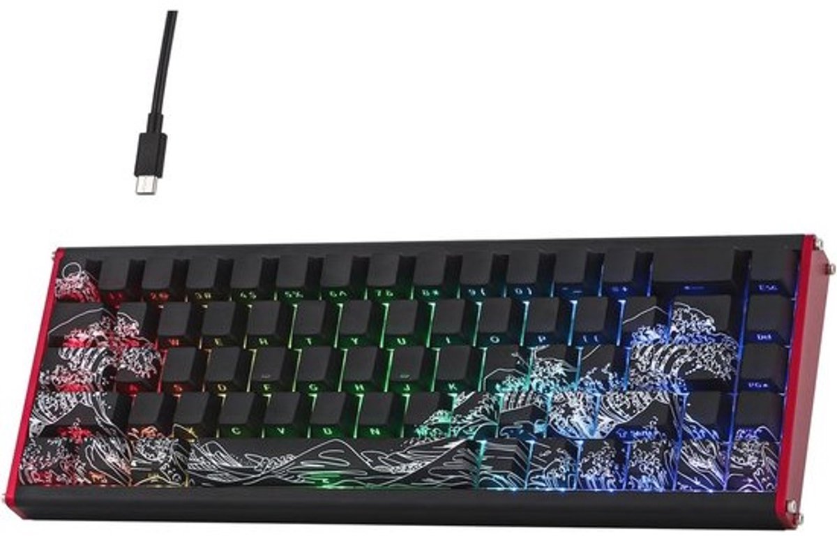 Gaming Toetsenbord 68 Toetsen met Magnetische Schakelaar, 8K Polling Rate en RGB Verlichting
