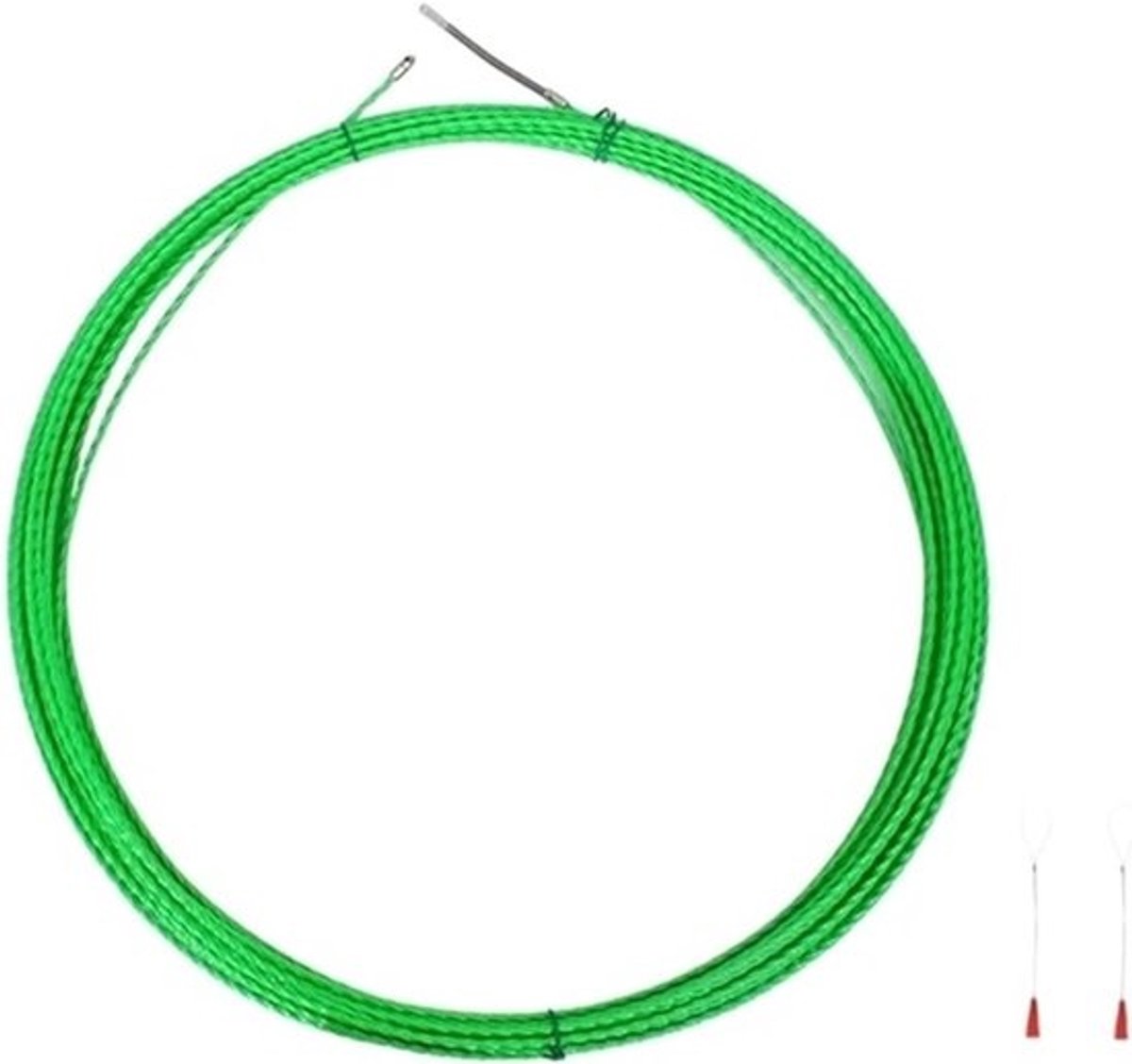 Flexibele kabelgeleider - Trekveer draden - Kabel trekken - Hoge treksterkte - 25 meter - Groen