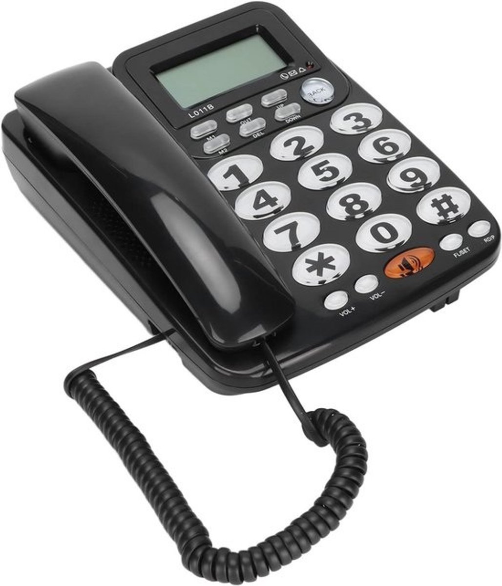 Vaste Telefoon met Grote Knoppen, Handsfree Bellen en Nummerherkenning voor Thuis of Kantoor