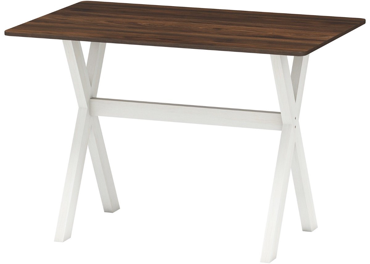 SureDeal® - Eettafel - Houten Tafel - Vormig - Kleine Ruimtes Accent - Houtnerf Textuur Tafelblad - 110x71x76 cm - Wit