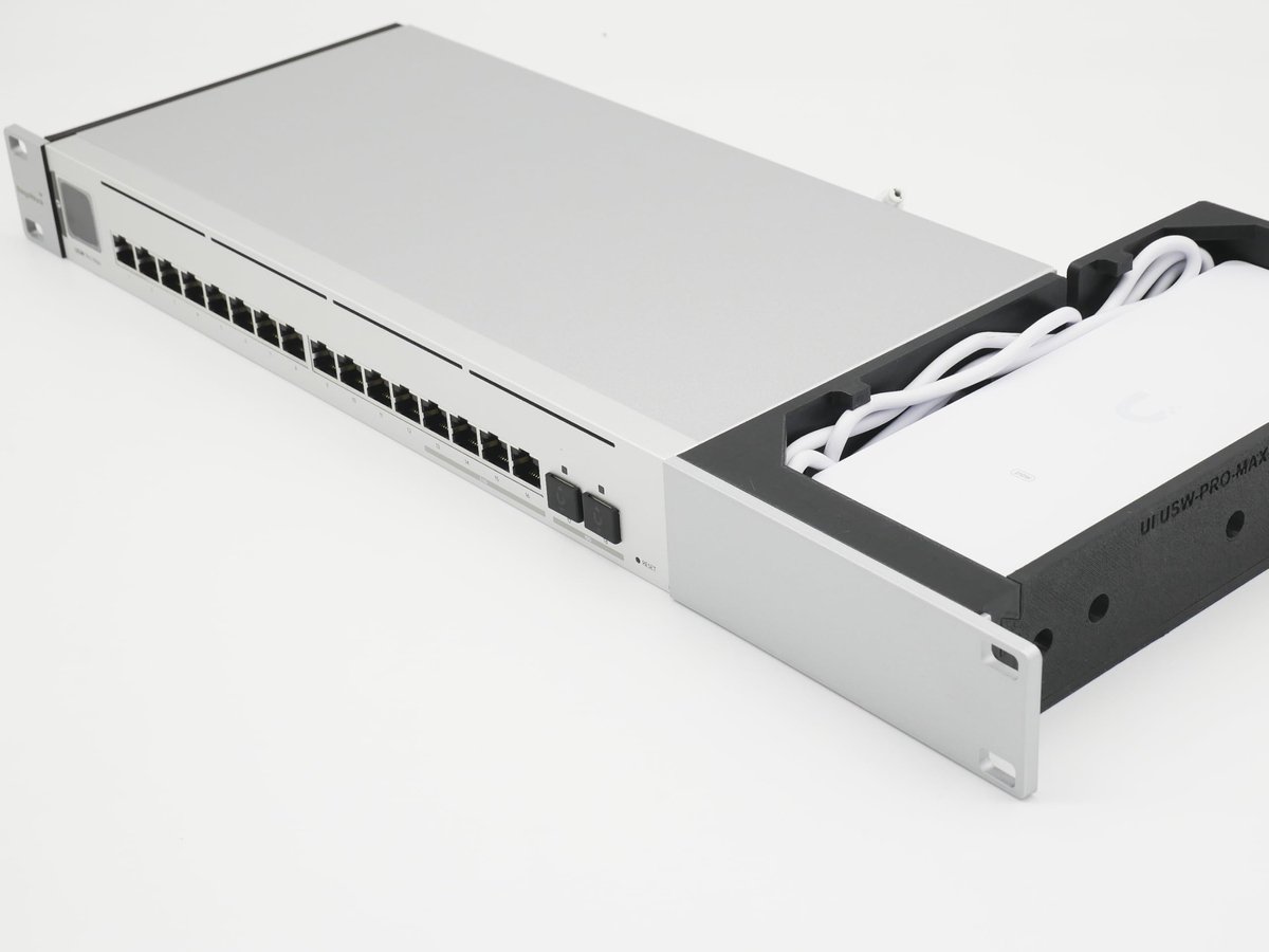 Rack mount for Ubiquiti USW-PRO-MAX-16-POE 19inch 1U - Color Silvergrey - ShopVlot