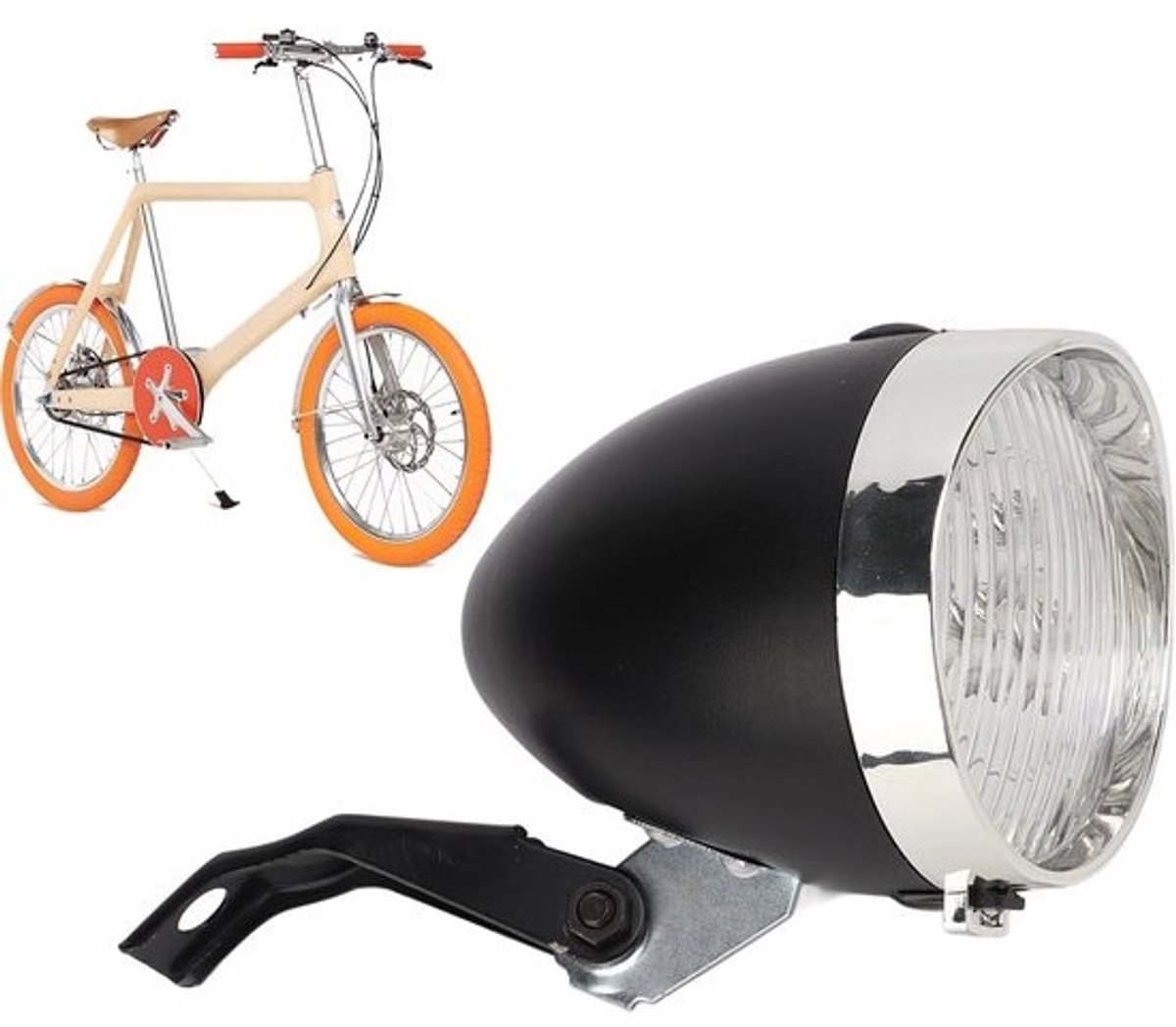 Retro Fiets Koplamp - 3 LED Fietslampje Vintage Night Light - Veilig Fietsen - Fietsdecoratie