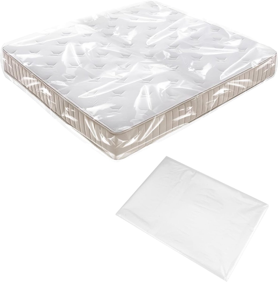 Matrashoes, kunststof, 180 x 240 x 35 cm, opbergtas voor matrassen, opbergtas, waterdicht en herbruikbaar, matrashoes voor verhuizing en opslag