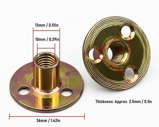 Meubelverhogers - Tafelverhogers Bankverhogers - Stabiliteit Creëren - Antislipkussen - 53-67 mm - Zwart — afbeelding 4
