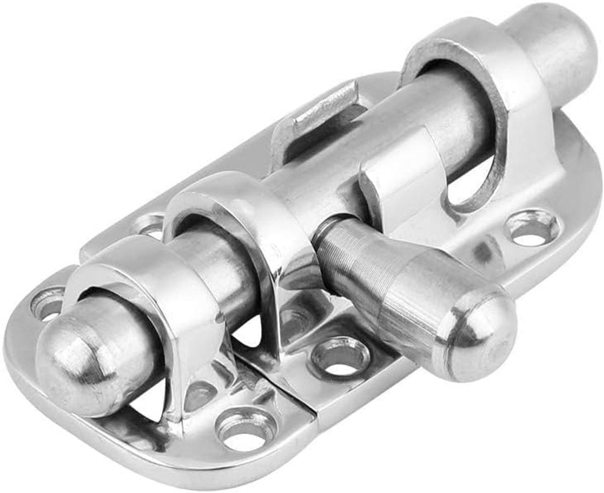 Deurslot Klink, 316 Rvs Zilver Marine Klink Boot Deur Raam Slot Slide Bolt Sluiting(60mm / 2.4in)