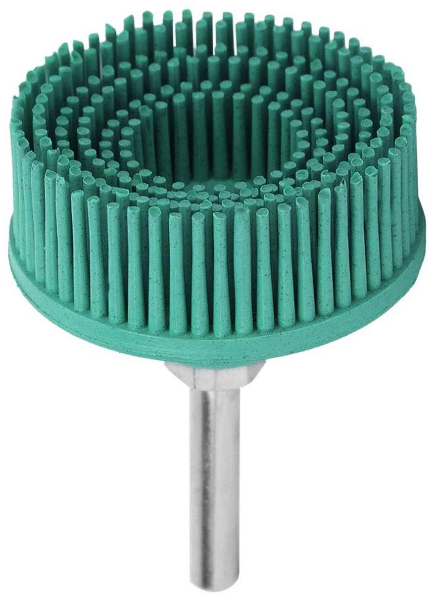 Borstelschijf Schuurrubber - Polijstschijf Ontbramer - Metaal Bewerken - Veelzijdige Korrels - 2 Inch - Groen