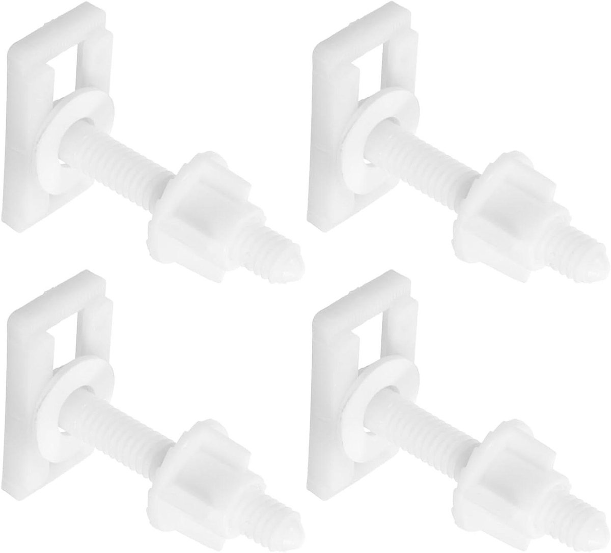 Toiletbril Bevestigingsset - Toiletdeksel Schroeven - Toilet Reparatie - Universele Pasvorm - 6.5 cm - Wit