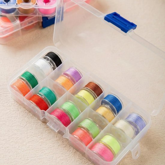 40 stuks spoeltjes, voorgewonden spoeltjes, naaimachinelint, naaimachineaccessoires, voorgewonden spoeltjes met naaimachinelint, voor Brother/Singer/Babylock/Janome/Elna-borduurmachines — afbeelding 4