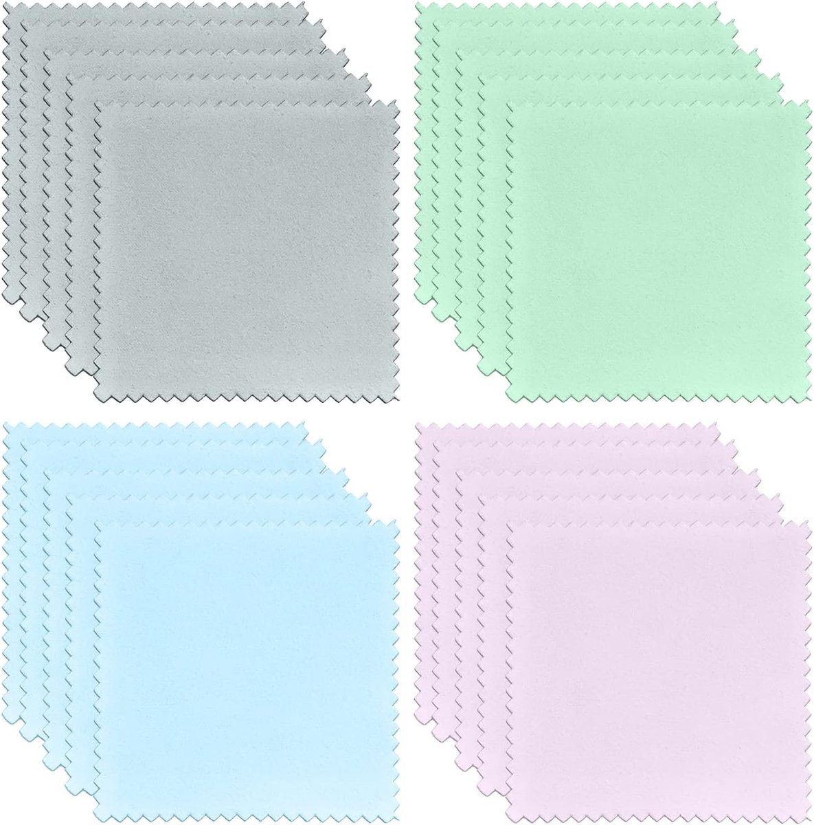 Reinigingsdoeken, Herbruikbare Polijstdoeken, Antioxidant Beschermingsaccessoires, Sieraden Veegdoek, Sieraden Reinigingssets, voor Parel, Goud, Zilver, Platina Sieraden (8