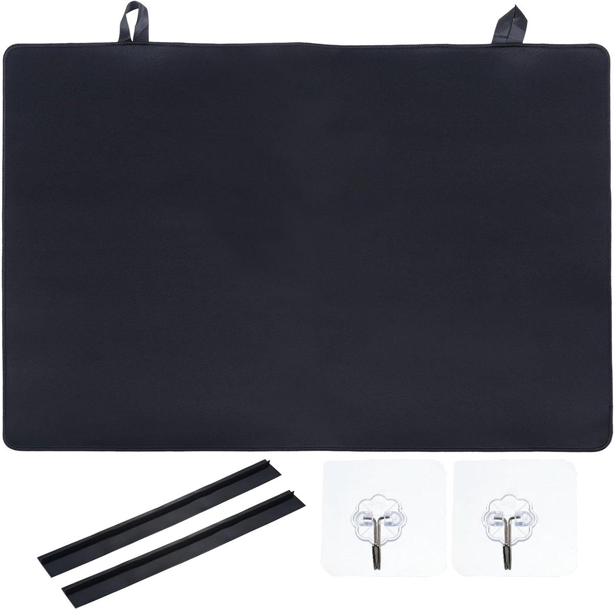 Fornuis Afdekplaat - Werkbladbeschermer - Keukenwerkblad Beschermen - Hittebestendig Rubber - 72.5 cm x 52 cm - Zwart