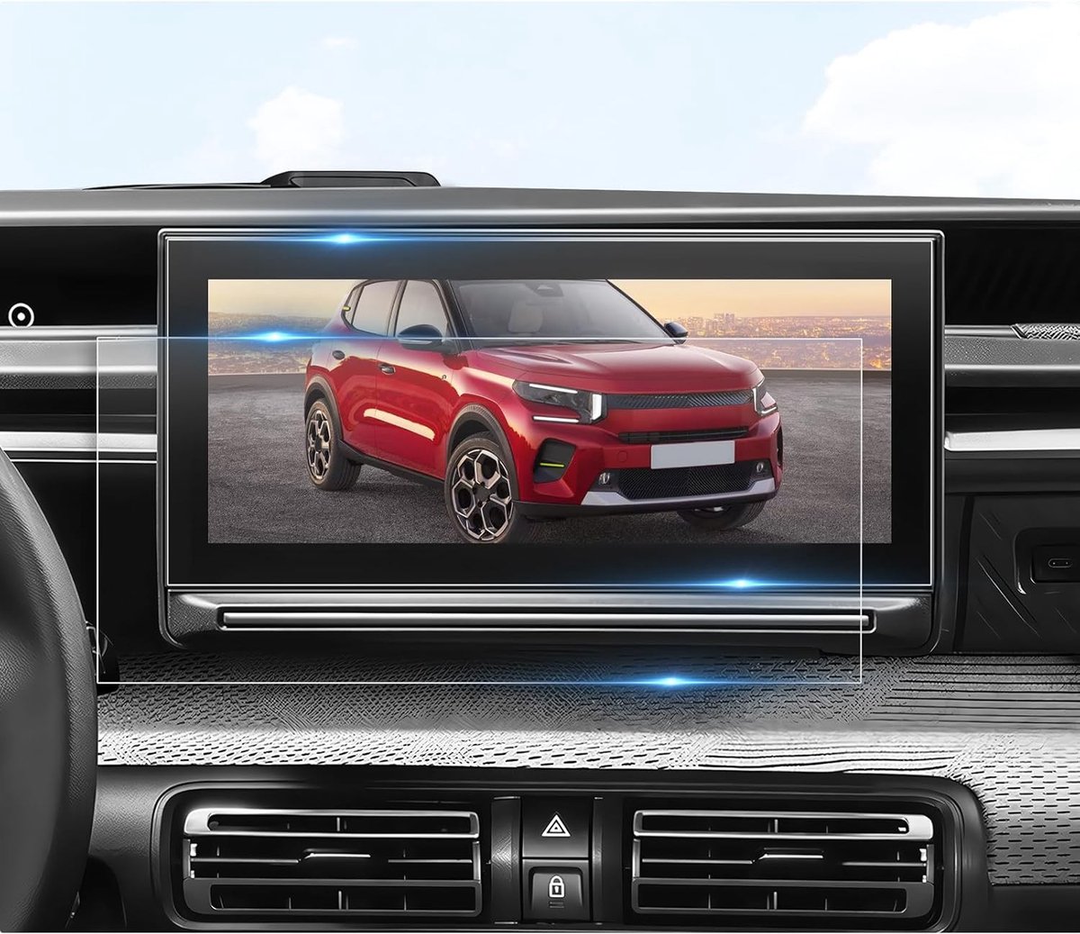 Compatibele Navigatie Beschermfolie voor Citroen C3 C4 en Opel Corsa F 2022-2025, Krasbestendig en Anti-Fingerprint, 9,7 inch GPS Displaybescherming (2 stuks)