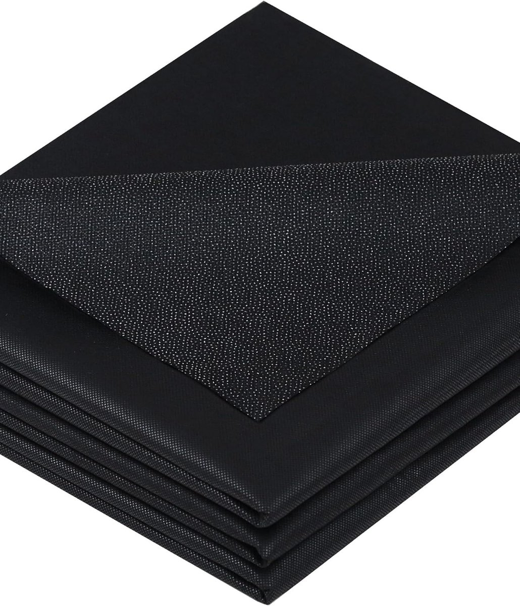 smeltbare stof Thermocollant Naaisters Thermocollant Smeermiddel Strijkijzer voor niet-geweven stoffen voor het strijken van plooien Versterkte kleding (Zwart-(Medium, 1 m x 1 m))