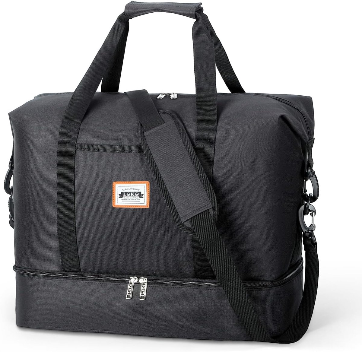 SnelShoppen - Reistas Dames Zwart 45x36x20 cm | 32L Ruimte | EasyJet-conform | Voor Vliegreizen, Sport & Weekend | Waterafstotend Materiaal