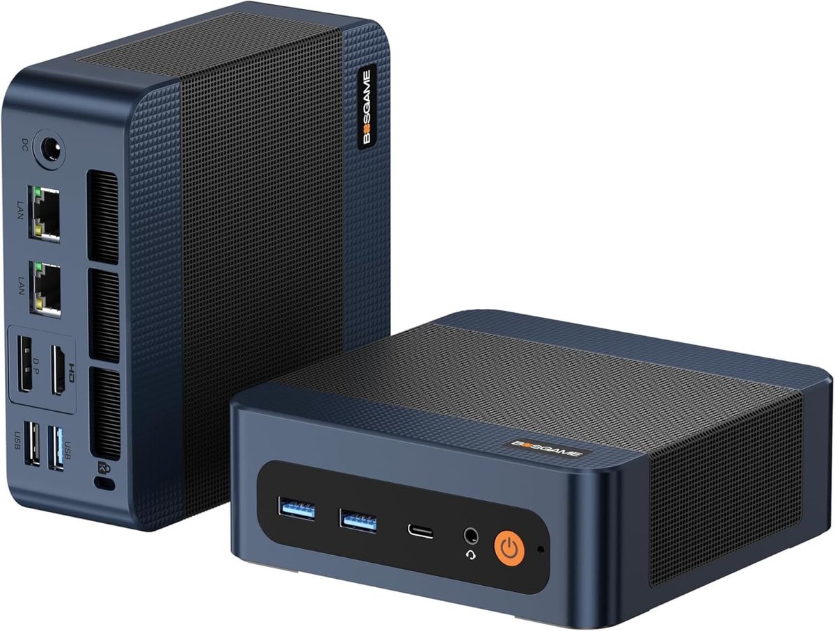 SnelShoppen - BOSGAME P3 Mix Mini PC W-11 Pro, AMD Ryzen 5 7640HS (tot 5,0 GHz), 32 GB DDR5, 1 TB SSD, Drievoudig scherm (HDMI+DP+USB4), WiFi 6E, Dual