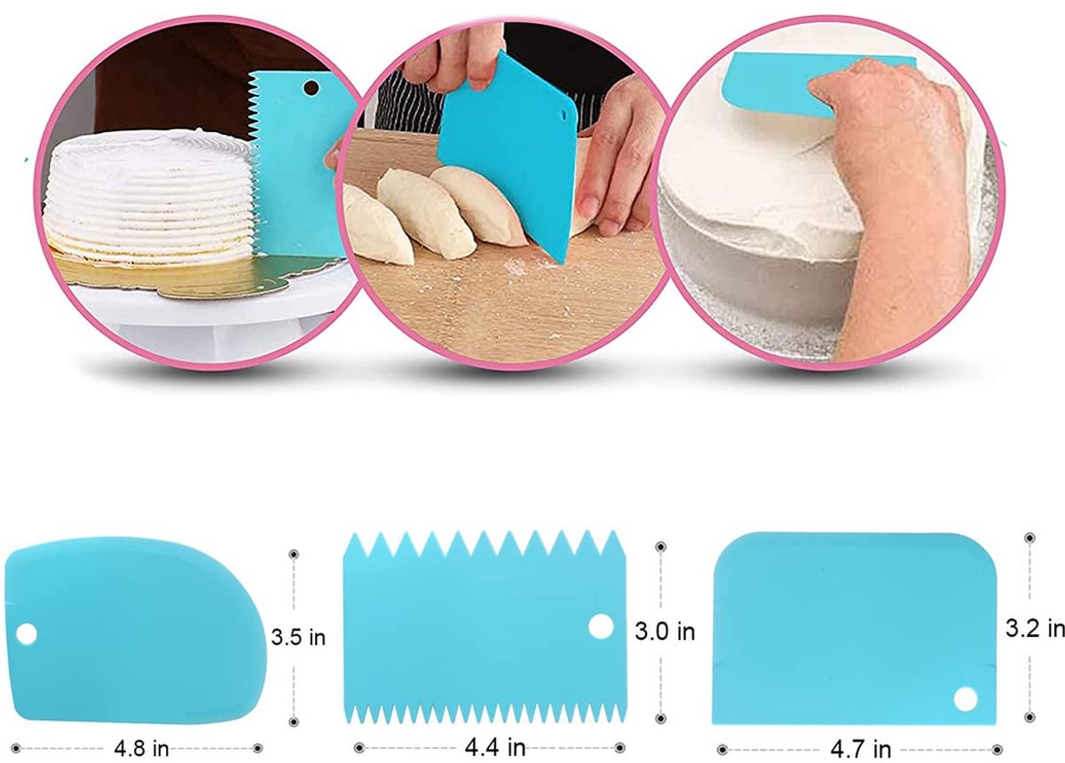taartplaat, gereedschapsset voor taartdecoratie, professionele taartstandaard, 25 cm, gebruikt voor het maken van taarten, decoreren van gebak, bakjes, set van 8 stuks