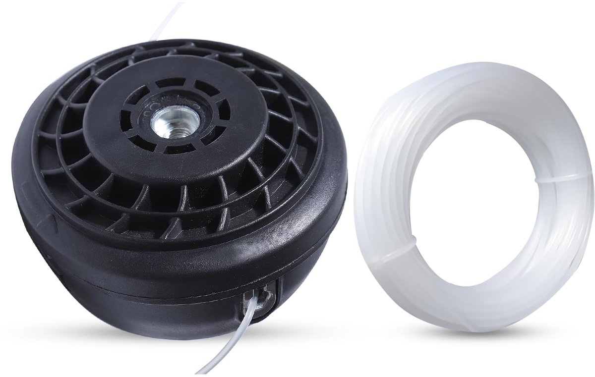 x 1,25 mm linkse schroefdraad snijkop met 2,4 mm x 15 m ronde draadreservekop