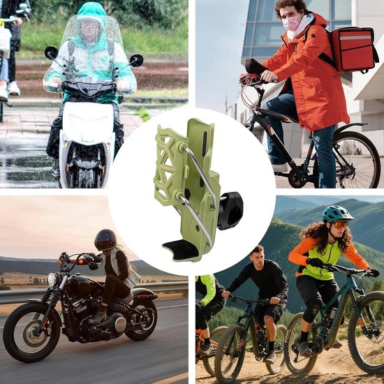 Flessenhouder Fiets - Bidon Houder - Fietsen Onderweg - Stevige Stabiliteit - Universele Pasvorm - Groen — afbeelding 3