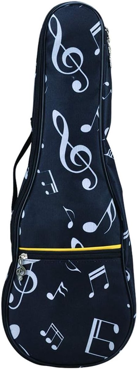 Music Note Pattern Concert Ukulele Bag 58.5 cm 600D Waterproof Oxford Backpack with Adjustable Shoulder Straps Music - ShopVlot