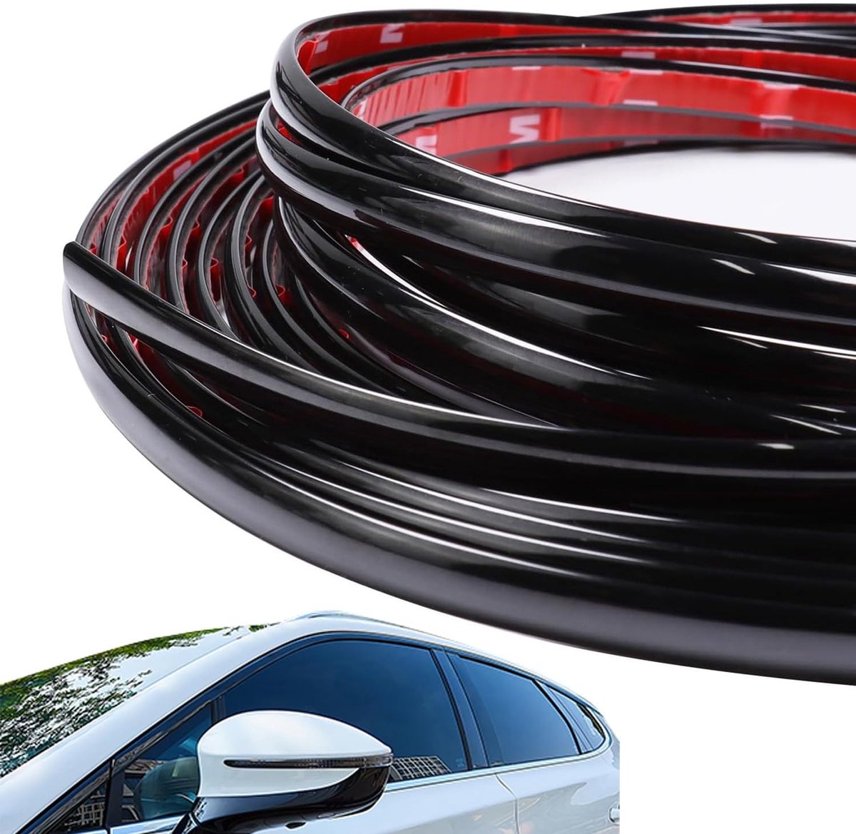 strips auto 12 mm x 5 m sierstrip voor zwart buitendecoratie van carrosserieramen