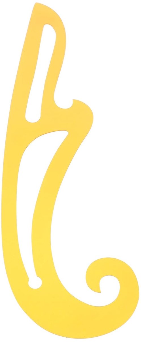 gebogen liniaal van zachte kunststof voor naaien, schrijfgereedschap voor tekensjablonen, naaien en bochten voor kleding, 41 cm, 2 stuks