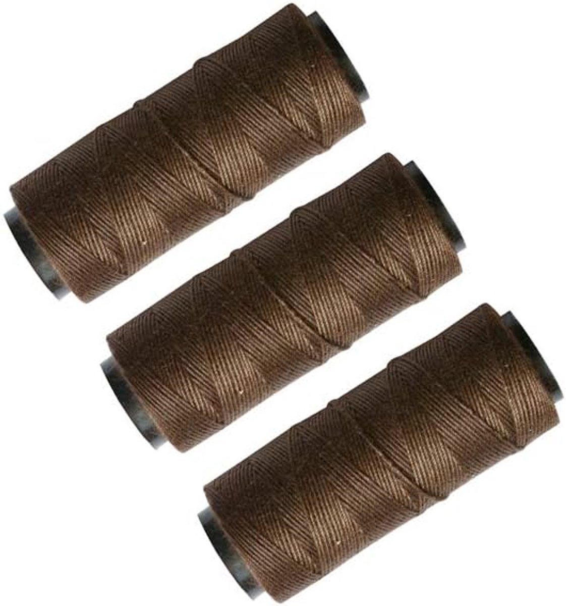 3 rollen draden voor haar weven bundels, hair extensions, naaien haar inslag, maken pruik DIY weven draad (donkerbruin)