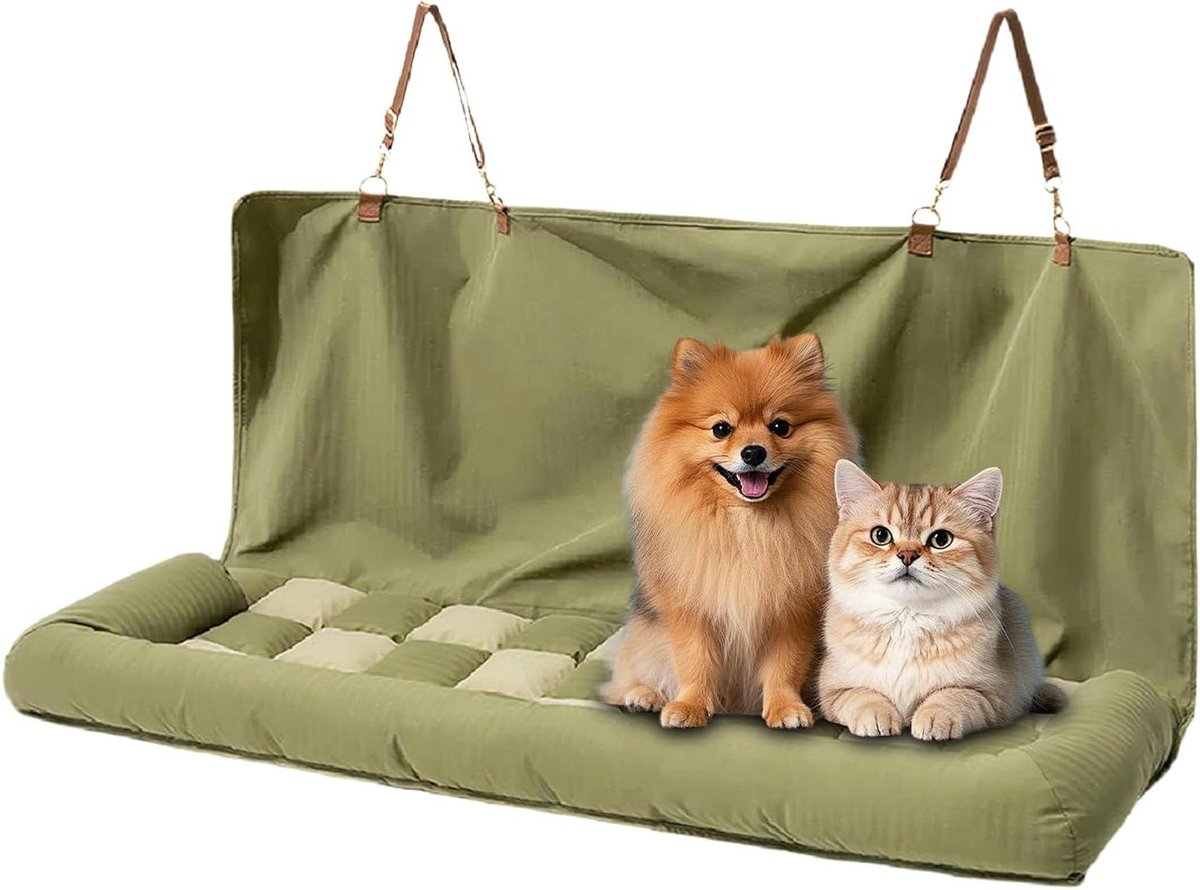 Honden Autostoelhoes - Beschermhoes Achterbank - Veilig Reizen - Antislip Technologie - 124x45x49cm - Groen