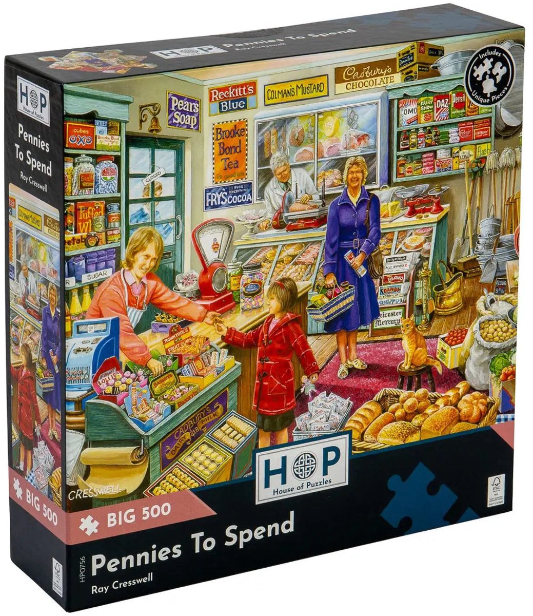 House of Puzzles legpuzzel XXL - 500 stukjes - Pennies to Spend.