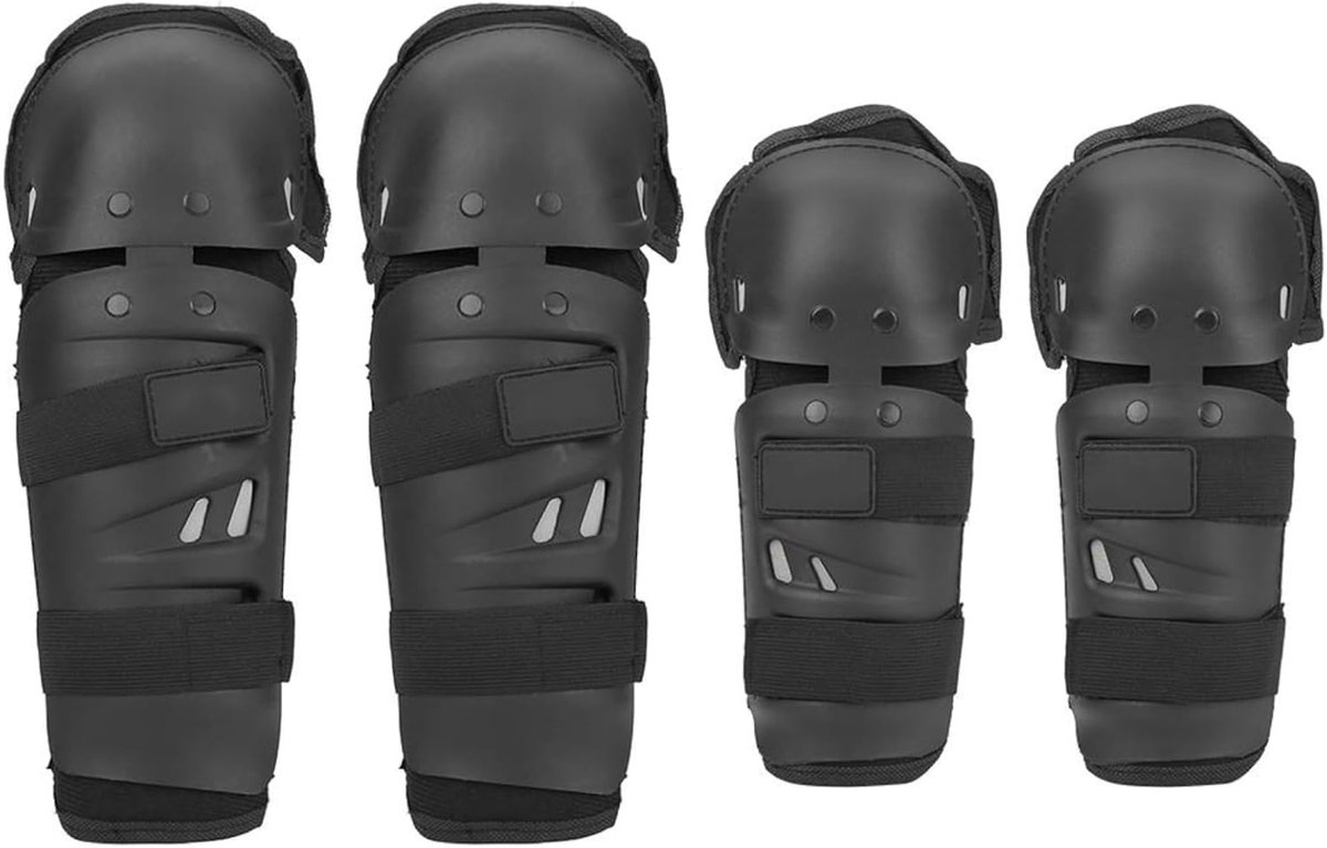 Kniebeschermers Elleboogbeschermers Polsbeschermers Set, Motorfiets Knie Elleboog Beschermer, Motocross Racen Knie Scheenbeschermer Bescherming voor Inline Skaten Skateboarden