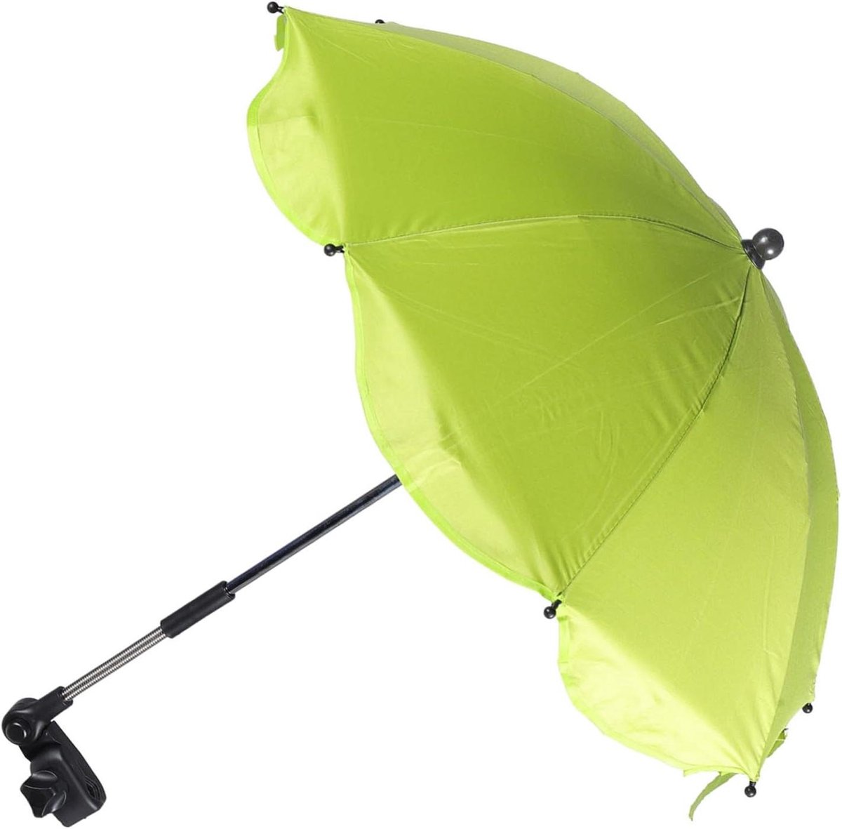Babywagen Parasol - Kinderwagen Accessoire - Bescherming Tegen Zon - Verstelbare Bevestiging - 78 x 66 cm - Groen