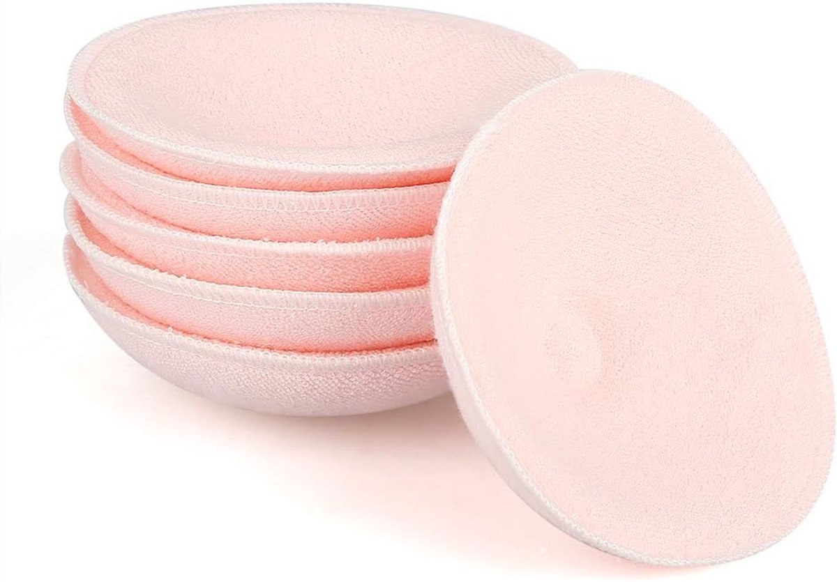 Borstvoeding Pad Moederschap Voeding Borstpads Wasbare Herbruikbare Verpleging Zachte Pads Absorbent Ultra Lekkage Vrij Deksels voor Nieuwe Mama's Zeer Absorberend Hypoallergeen 6st.'