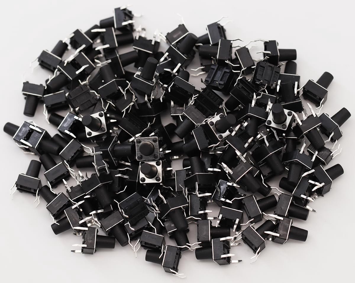 Button Schakelaar Mini Micro Tact Schakelaar 6 x 6 x 8,5 mm 4 Pin DIP Micro PCB SMD SMT Momentan Tactile Tact Drukknop Schakelaar Elektronische componenten (100 stuks)