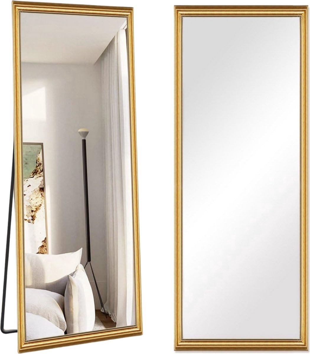 Staande Spiegel met Gouden Lijst - 60x160cm - Volledige Lichaamsweergave