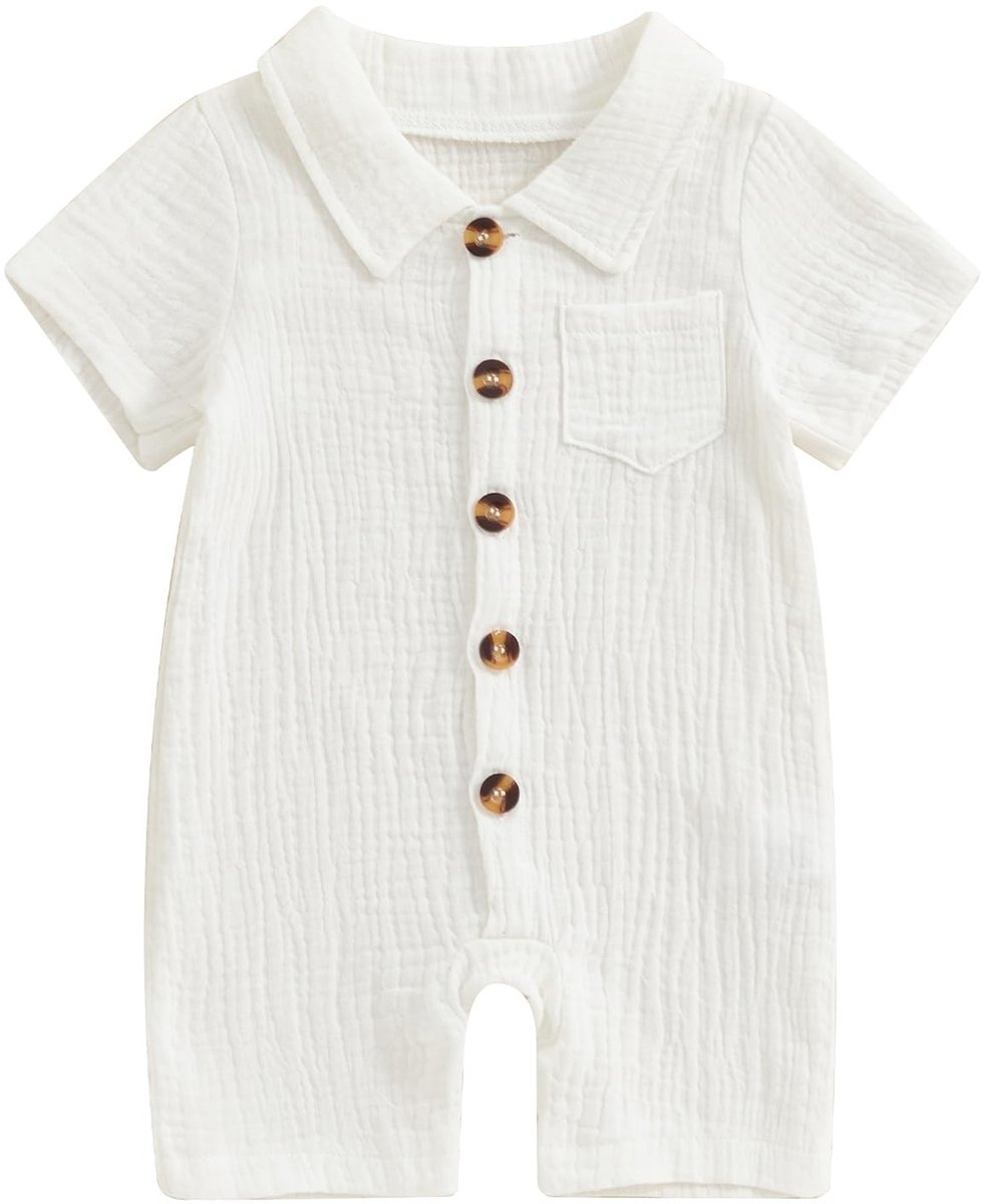 Baby jumpsuit met korte mouwen - Casual romper voor jongens