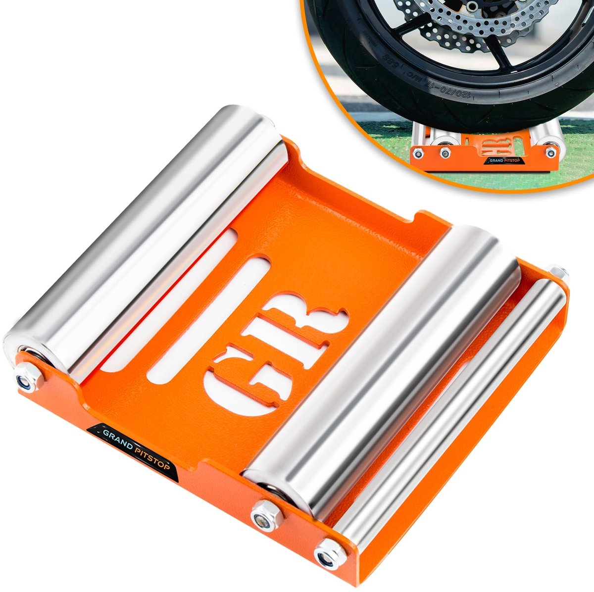 Motorcycle Wheel Cleaning Roller - Voor Band- en Kettingonderhoud