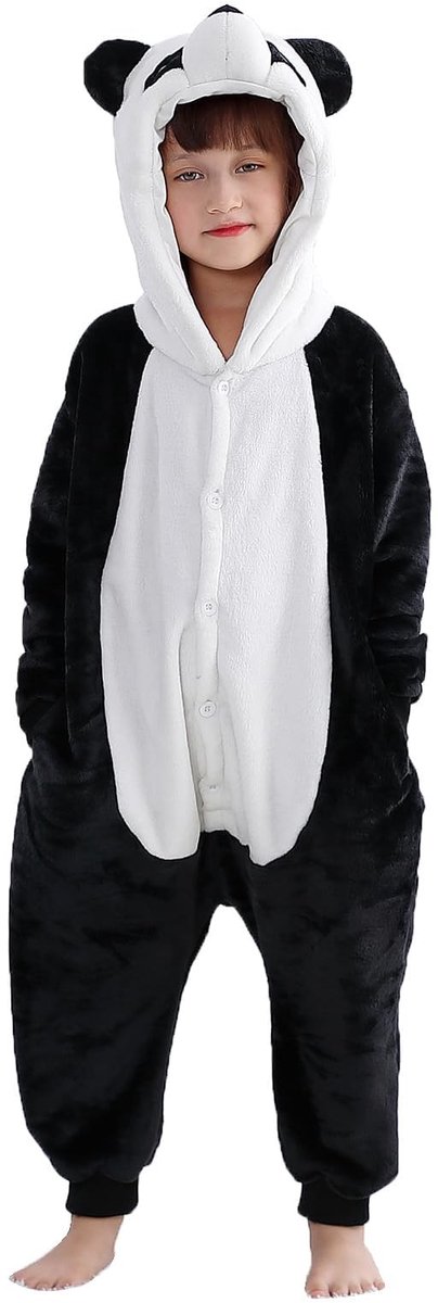 Dierenhoodie Romper - Panda - 3-12 jaar