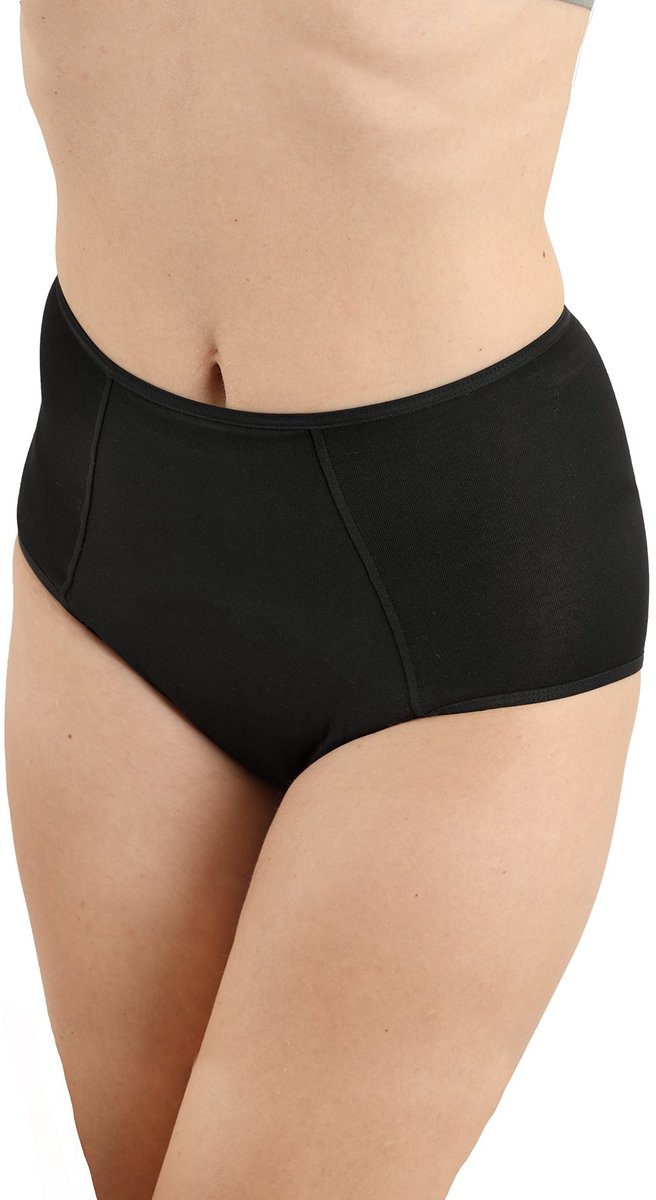 Dames Menstruatie Ondergoed - Super Hoge Taille - Set van 2 - Zwart
