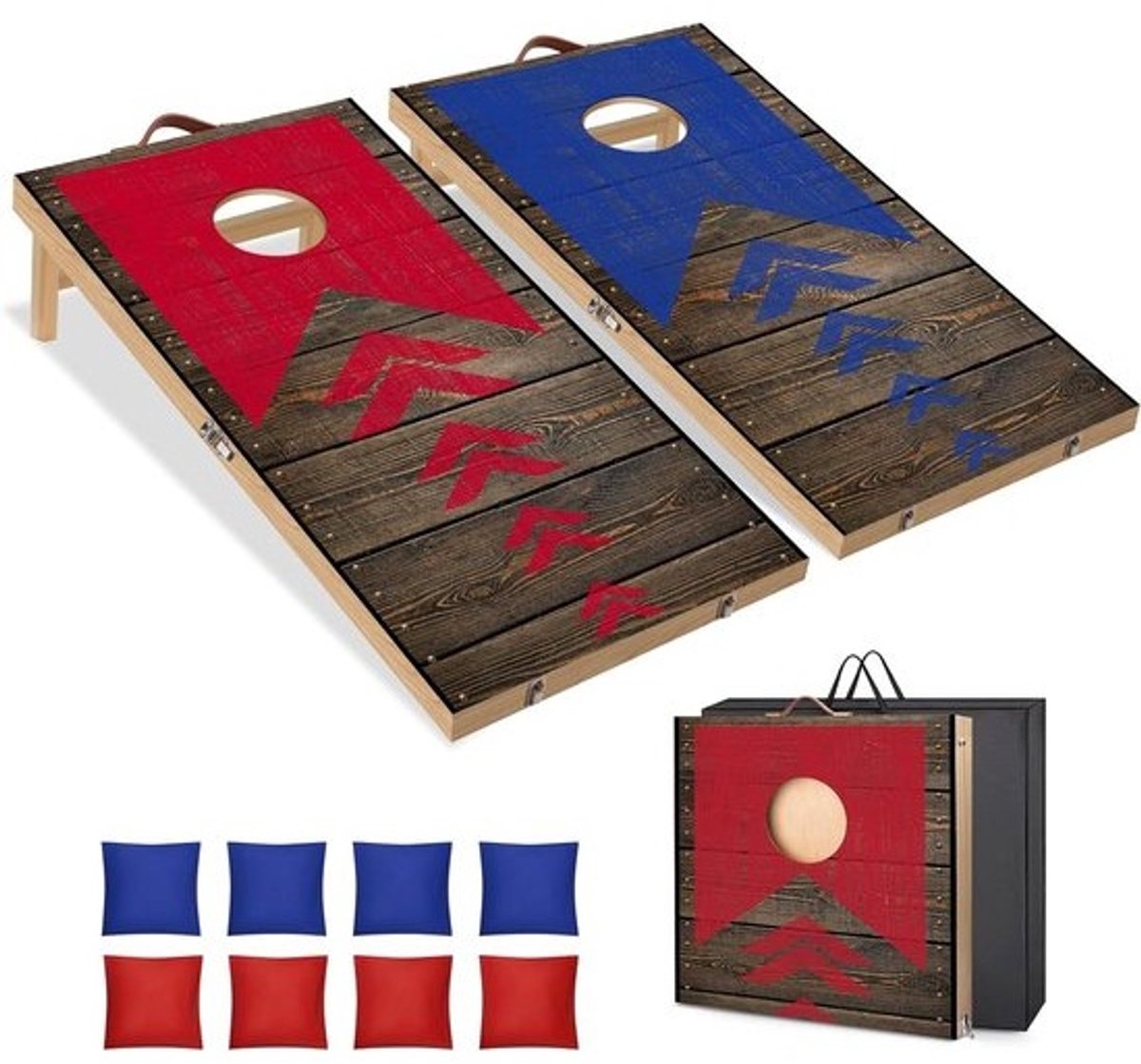 Cornhole Set - Gooispel Bean Bag Toss - Buiten Spelen - 2-in-1 Spel - 60 x 35 cm - N.v.t.