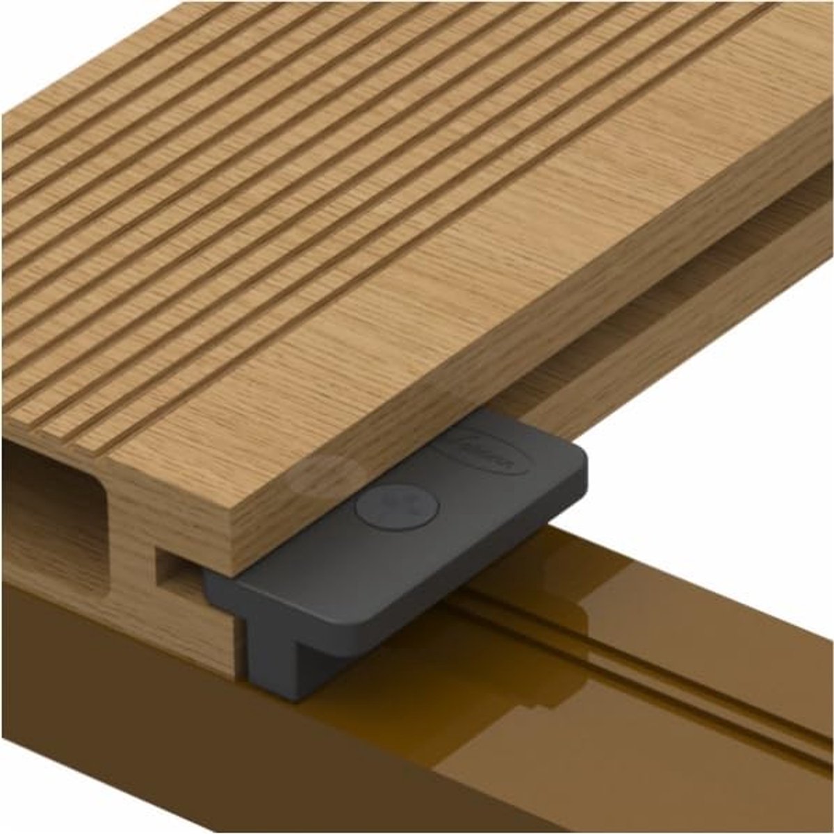 Patio Clips Set van 200 Stuks - Inclusief Bevestigingsschroeven - Zwart