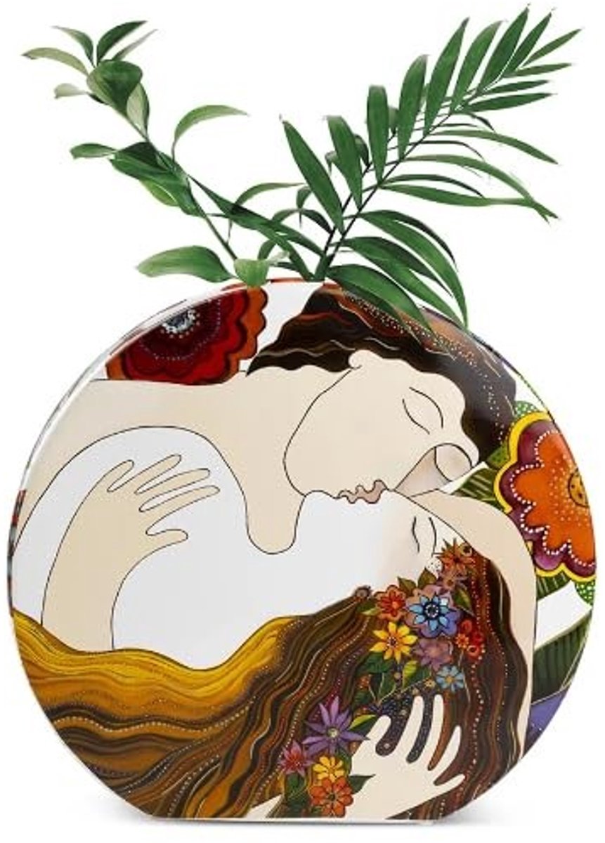 Vaas - Glazuur Keramiek - 27 x 25 cm - Wit