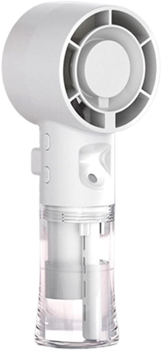Handventilator Vernevelaar - Draagbare Koeler - Persoonlijke Koeling - Verstelbare Snelheid - 6.8 x 5.5 x 6.8 cm - Wit