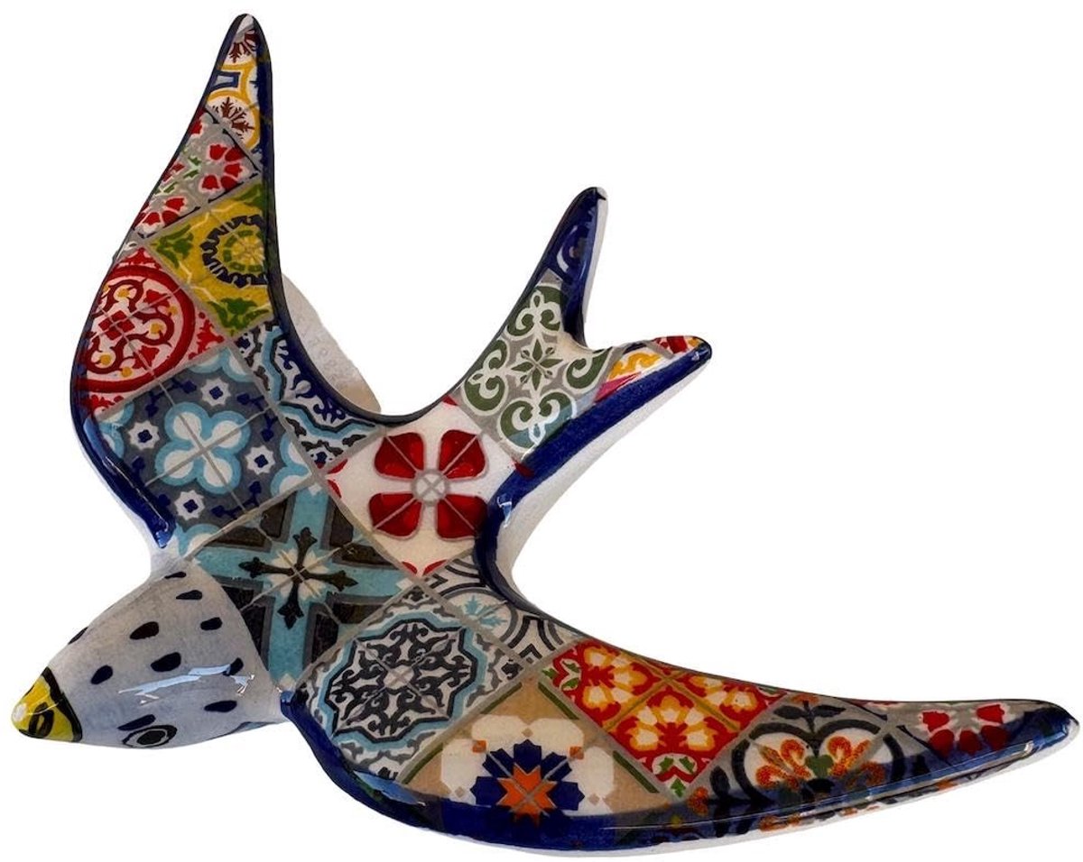 Mosaïek Dierfiguur - Zwaluw - 10,5 cm