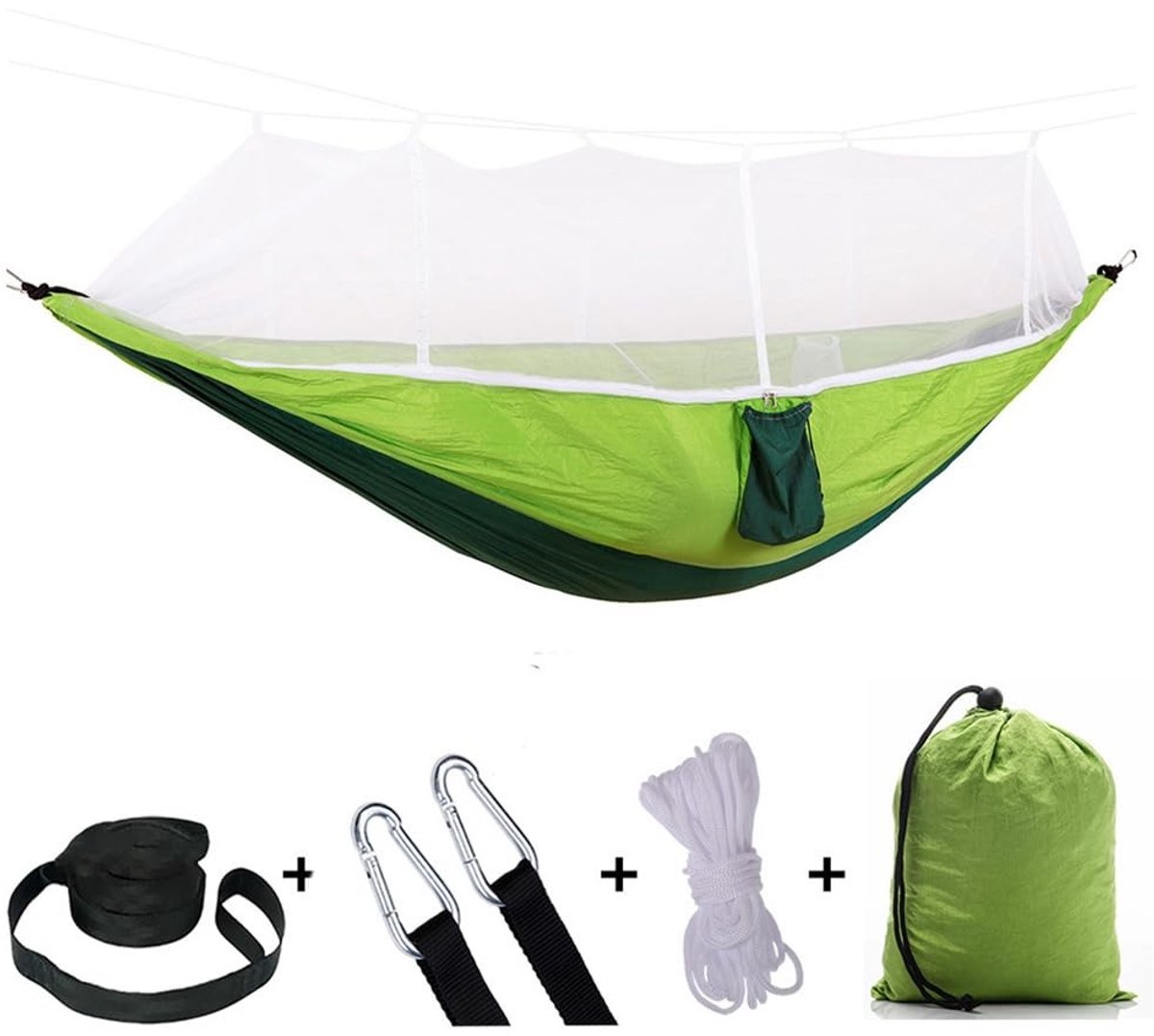 Outdoor Hangmat met Muggennet - 260 x 140 cm voor Camping