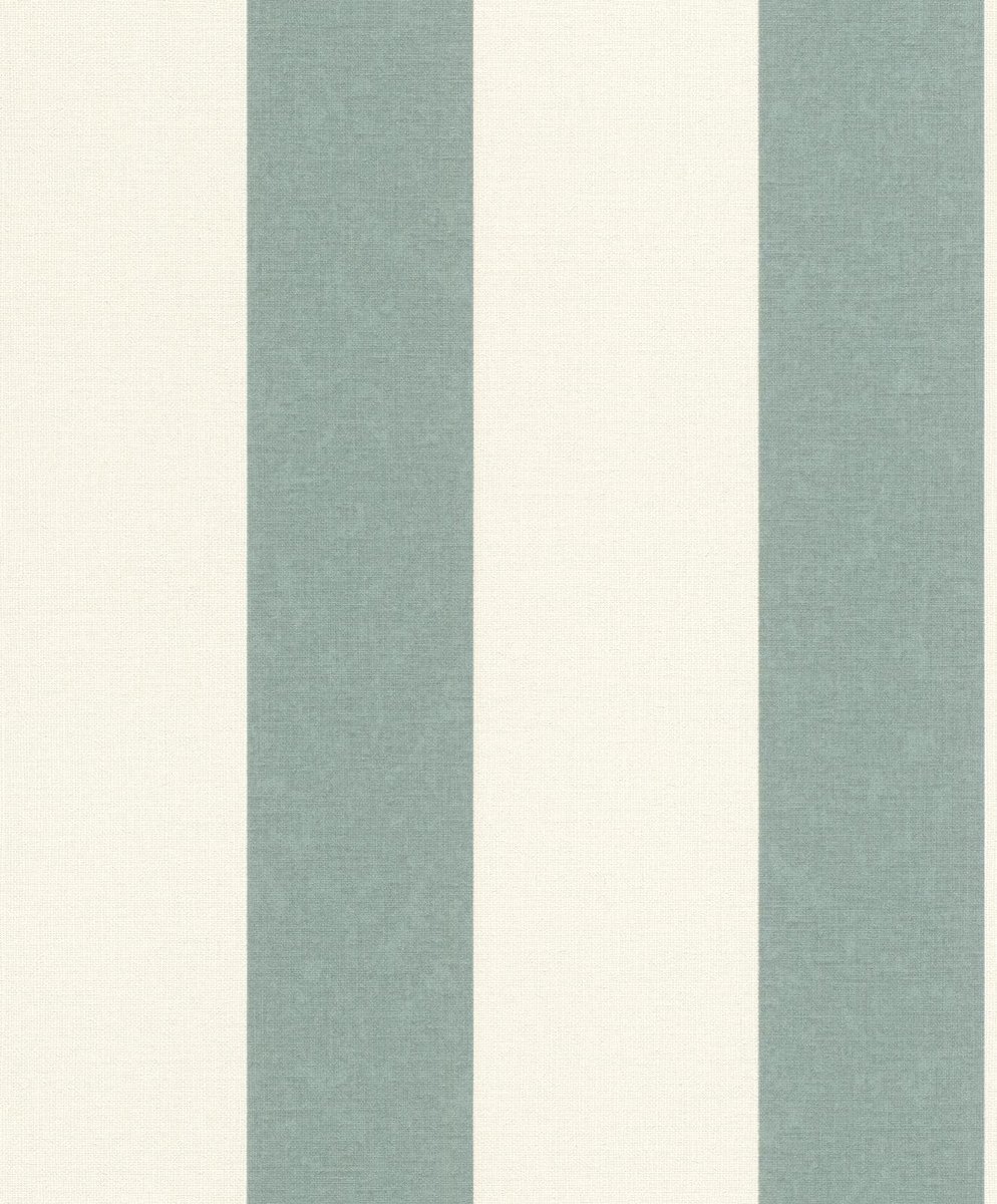 Fleece Behang - Blauw-wit Gestreept - 10.05 m x 0.53 m