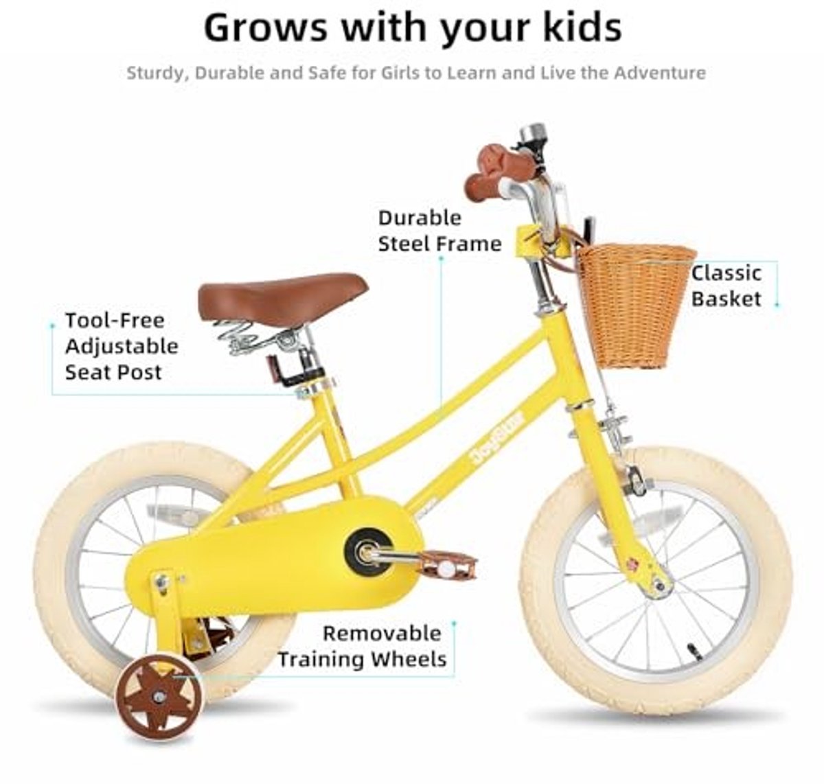 Kinderfiets 18 inch - Met zijwielen en mandje