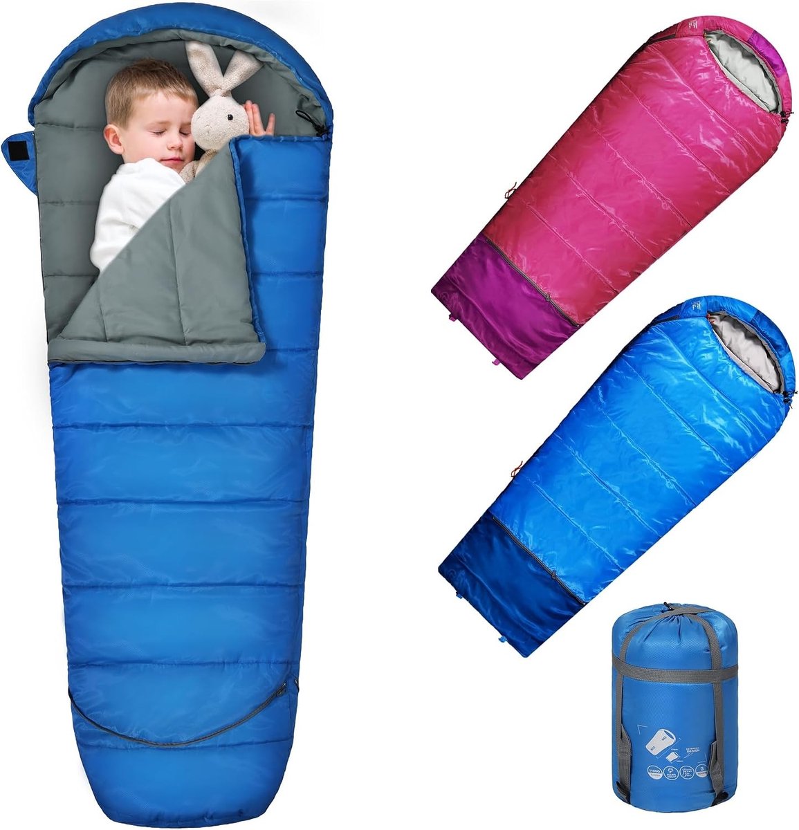 Slaapzak voor warm en koud weer, perfect voor kamperen, wandelen en backpacken, ideaal voor reizen