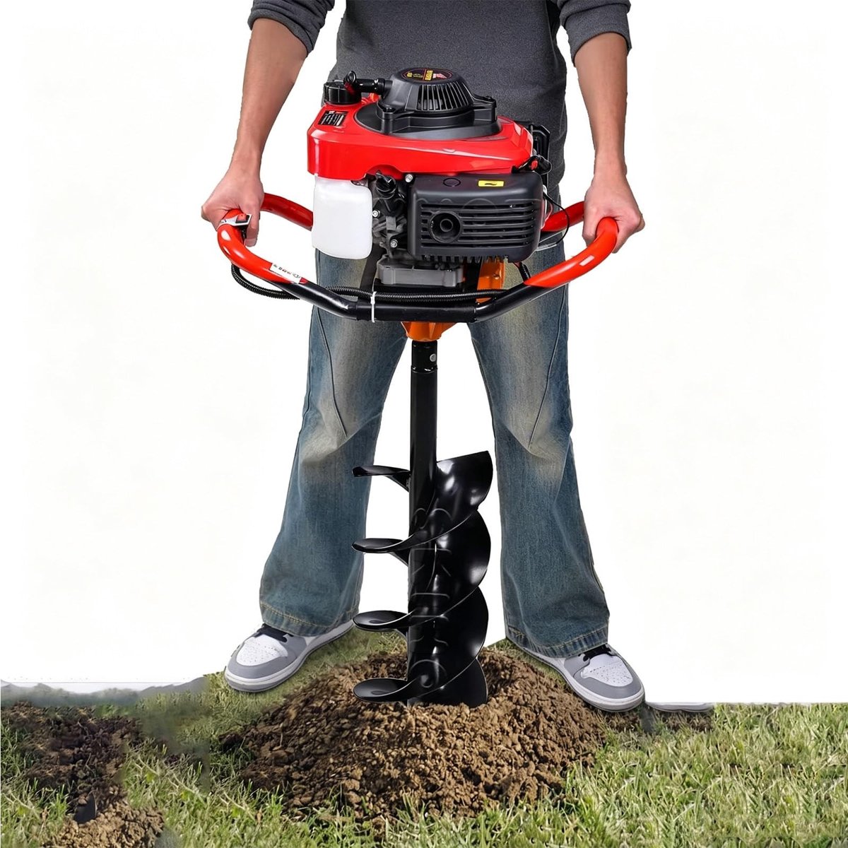 4-Takt Benzine Grondboor - 3800W voor Hekpalen en Tuinplanten