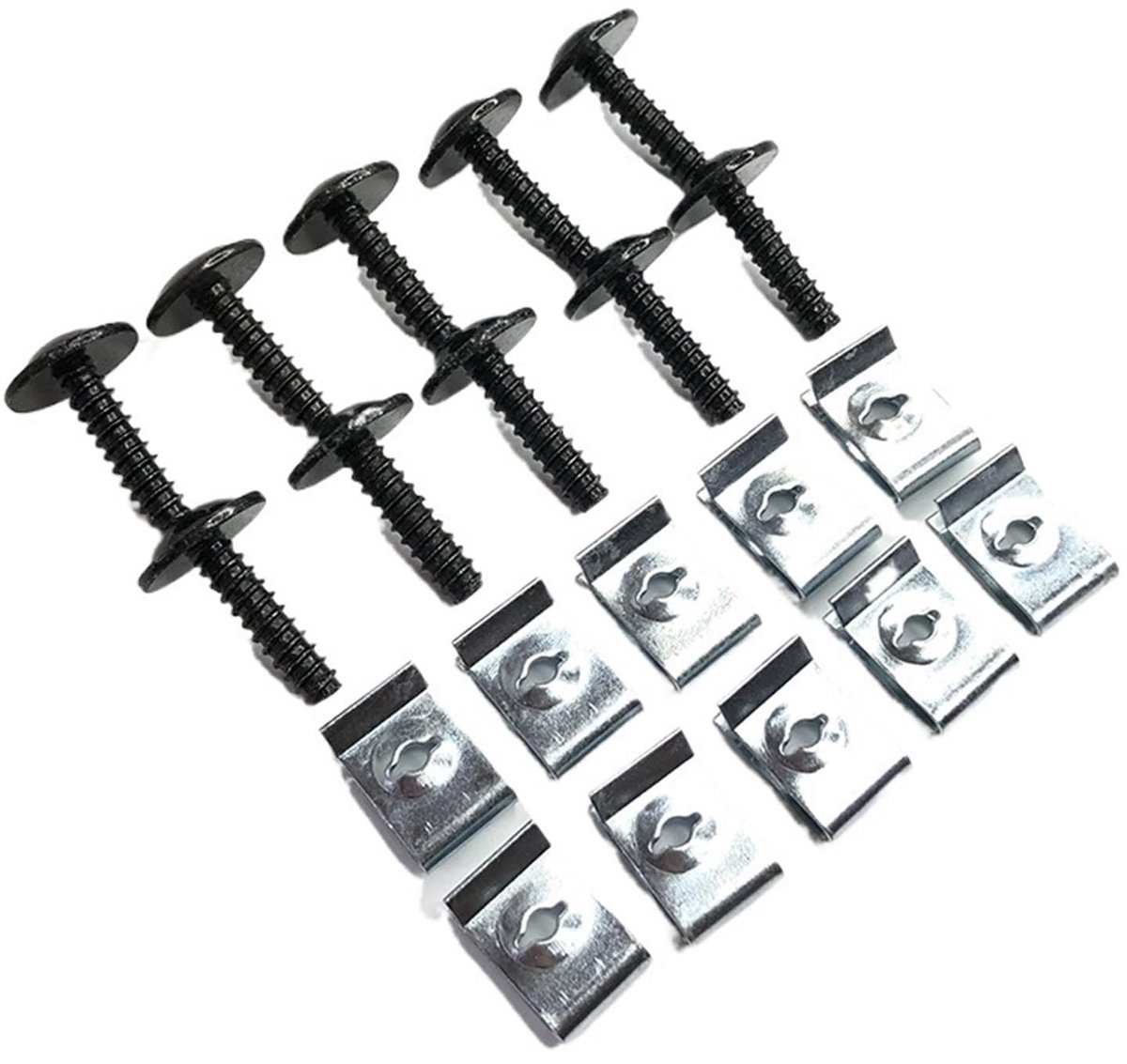 Metalen Moeren en Bevestigingsclips - 20 Stuks