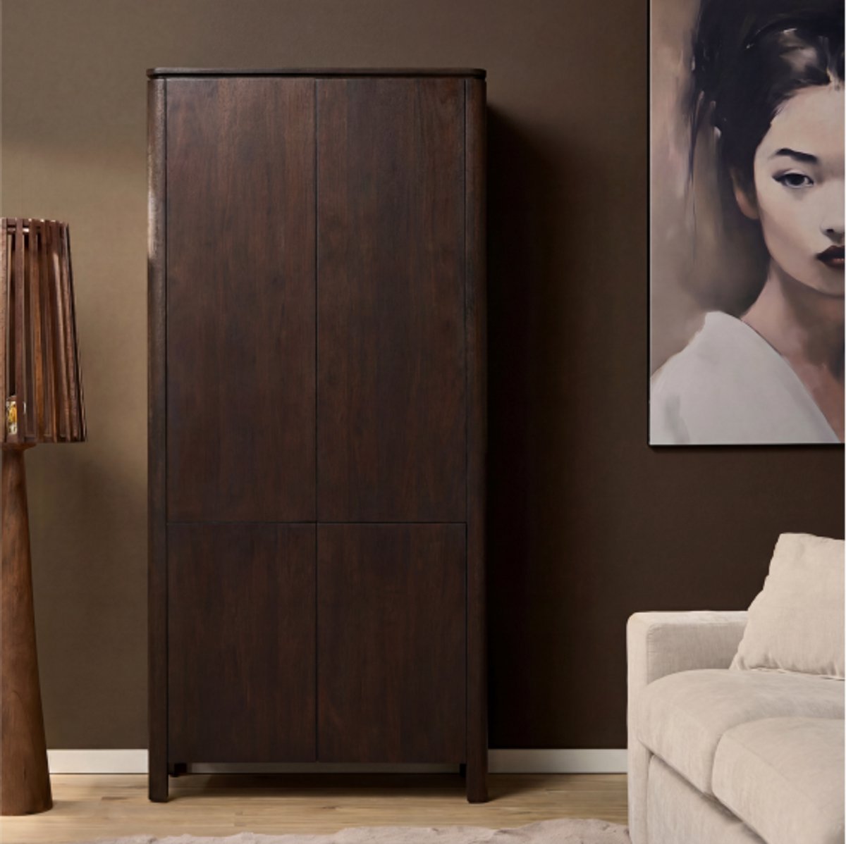 Starfurn - Wandkast Dallas mangohout 90 cm - bruin